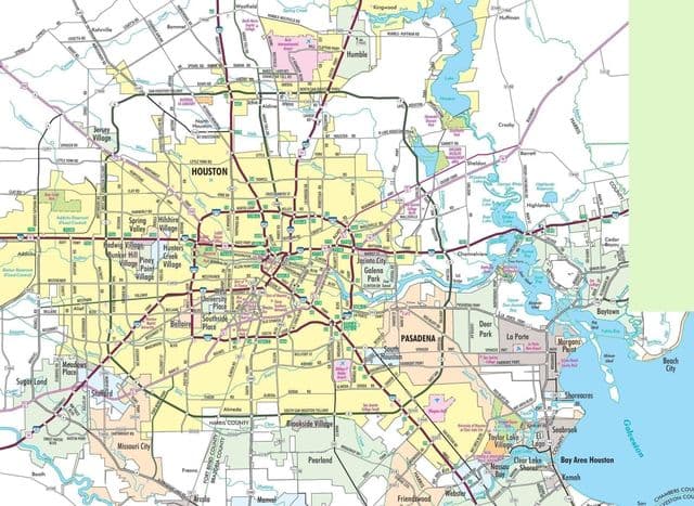 Plan de la ville de Houston